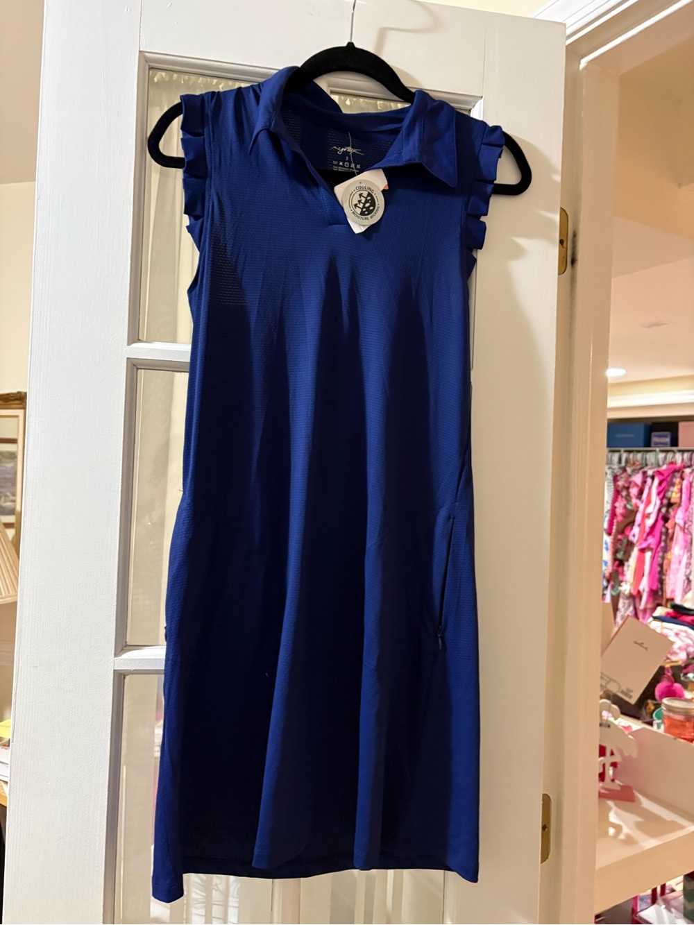 NWT Sleeveless Collared Knit Dress - Blue